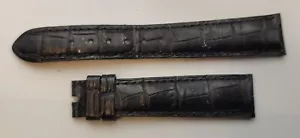 Authentic Patek Philippe Geneve Black Leather watch strap 18/14mm 73+111mm OEM - Picture 1 of 2