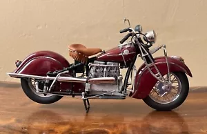FRANKLIN MINT 1942 INDIAN Motorcycle Model 442 1:10 w/Orig. Box - Picture 1 of 7
