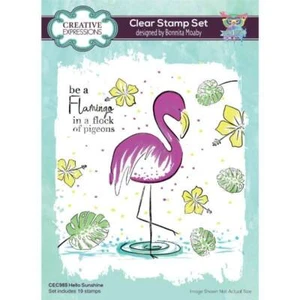 Neu Creative Expressions Clear Stamps 6" x 8" Bonnita Moaby Hallo Sonnenschein - Bild 1 von 3