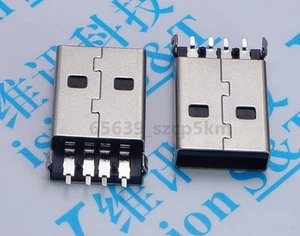 10PCS USB 2.0 Type-A Male 4 Pin Shen board SMD PCB installation Plug Connector - Picture 1 of 1