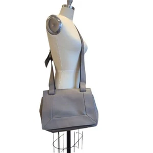 REISS Alma Leather Sporty Crossbody Bag Taupe Minimalist Adjustable Strap - Picture 1 of 10