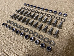 STAINLESS MudFlap Fixings Front & Rear Bolts Fits Land Rover Defender 90 110 130 - Picture 1 of 3
