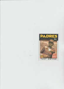 1986 topps #10 Tony Gwynn PADRES