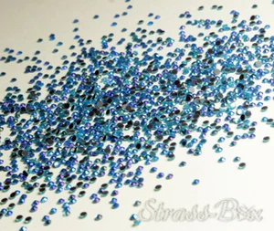 Hotfix AQUAMARINE AB SS06 Stückzahl wählbar AAA Glitzer Hellblau Irisierend - Picture 1 of 18