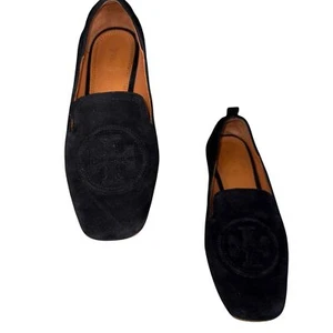 Mocasín Tory Burch Leigh azul marino gamuza flexible cuero para mujer talla 5 M - Imagen 1 de 7