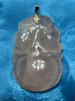 Pink Jade Gourd Pendant 18Karat - Image 1 of 4