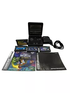 Nintendo Game Boy Advance GBA Sp & Games Sonic 3 Hot Wheels Jim Neutron Agassi - Picture 1 of 10