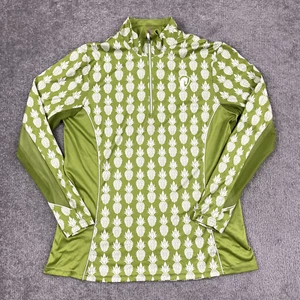 ARISTA Jacket Womens XL Riding Equestrian Quarter Zip Pullover Green Pineapple - Picture 1 of 10