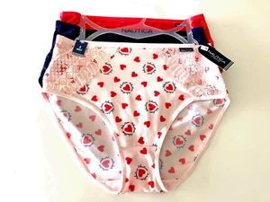 NAUTICA 3 PACK BRIEFS FLORAL, NAVY, RED SIZE: M - Picture 1 of 4