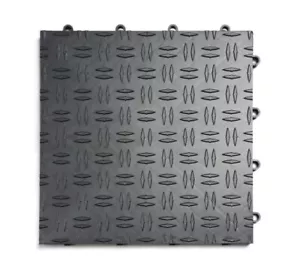 24pk Garage Tile Floor Interlocking Flooring Mat Nitro Diamond Non-Slip Graphite - Picture 1 of 3