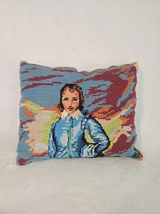 ÚNICA Almohada de punta de aguja de colección "Blue Boy" de Gainsborough, patrón Bucilla #60134   - Imagen 1 de 17