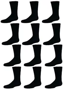 Kids Wholesale Bulk Sports Crew,Athletic Socks,(36 Pk Navy,Kids 6-8 (Size 4-7.5) - Picture 1 of 7