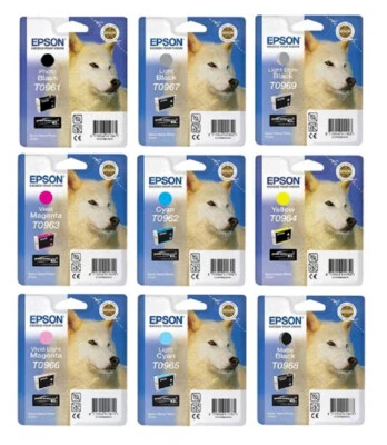 Genuine Ink Epson Stylus Photo R2880 2880 / T0961 T0962 T0963 T0966 - T0969 - Image 1 of 3