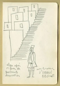 Hervé Baille (1896-1974) - Dessin original au crayon signé - Sans date (v. 1949) - Bild 1 von 1