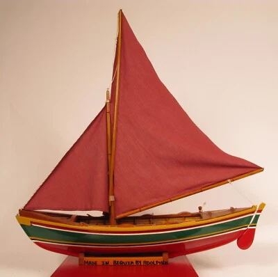 FABULOUS MODEL WHALING SHIP SAILBOAT ROW BOAT SCHOONER BEQUIA ISLAND BY ADOLPHUS - Image 1 of 4
