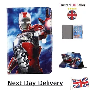 Iron Man Tablet Case - Kids Superhero Cover for 7 " 8 " 9.7 " 10 " inch Size Tab - Picture 1 of 12