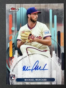 2025 Topps Finest #FA-MME Michael Mercado Philadelphia Phillies RC ON CARD AUTO - Picture 1 of 2