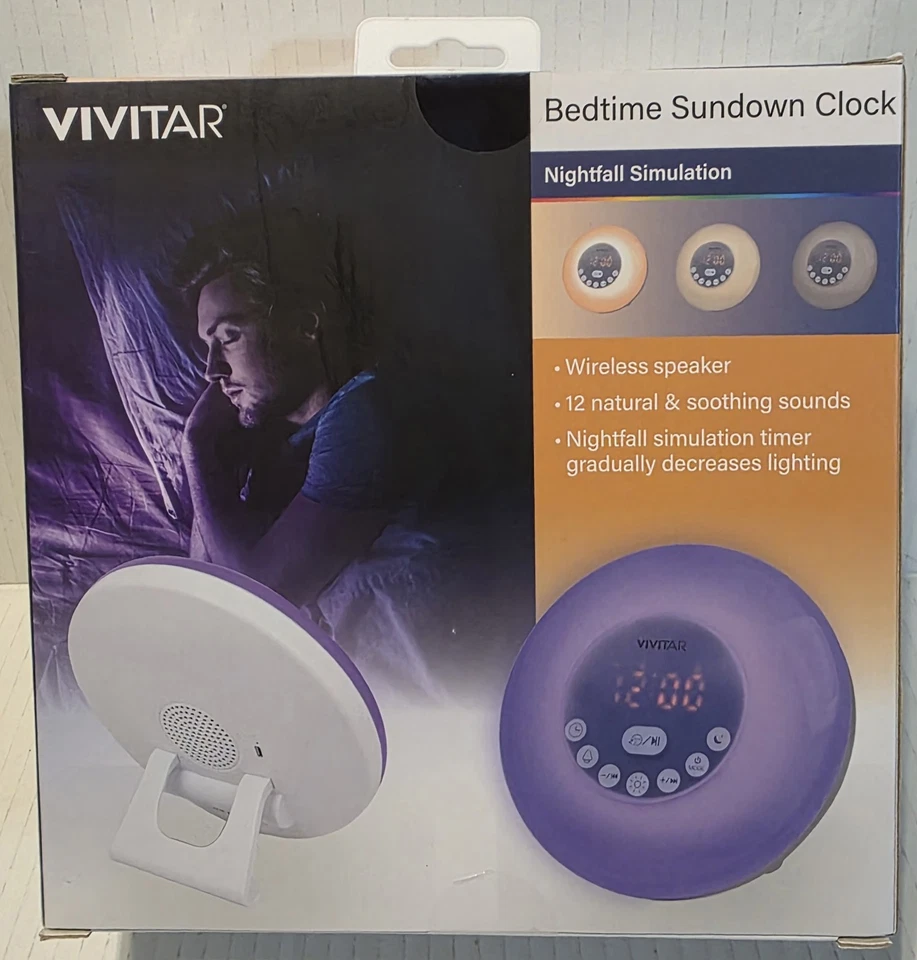 Vivitar- Bluetooth Wake-Up Sunrise & Bedtime Clock & Sound Machine