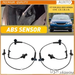 Set Of Front R&L ABS Wheel Speed Sensor For 2012-15 Honda Civic 57450-TR3-A02 - Picture 1 of 14