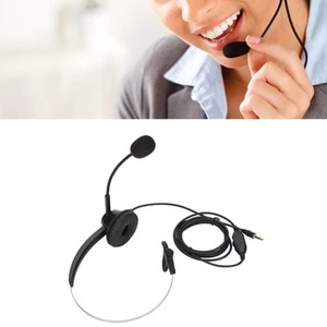 3.5Mm Call Center Headset Noise Cancelling Single Ear Customer Service Hea ND - Zdjęcie 1 z 12