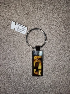 NEU Metall Baltischer Bernstein Mosaik Schlüsselanhänger Keychain - Bild 1 von 2