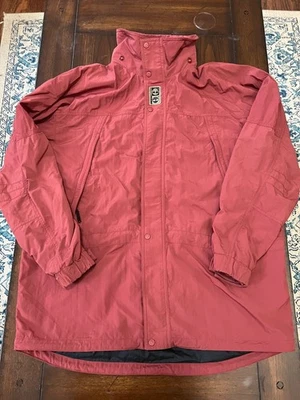 Timberland Jacket Red Full Zip Nylon Lightweight Coat Mens Large Vintage Y2K 90s - Image 1 of 4