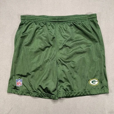 Pantalones cortos de malla vintage de los 90 Green Bay Packers Reebok Team Apparel para hombre medianos holgados Foto 1 de 4