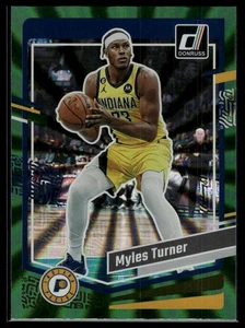 2023-24 Donruss Myles Turner Green Laser Holo Indiana Pacers #12 - Picture 1 of 2