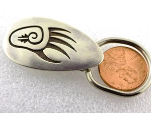 Raro e bello!!! Hopi vintage ??? Portachiavi Artiglio Orso Sovrapposizione Argento Sterling - Foto 1 di 4