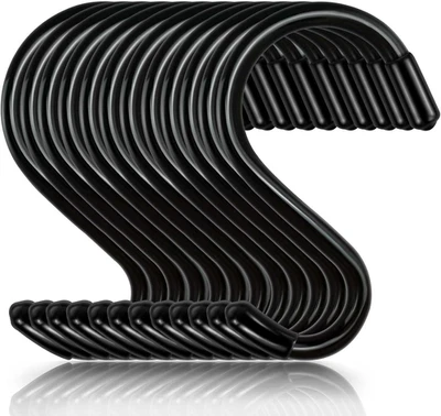 3 Inch 12 Pack Small S Hooks,Heavy Duty S Hook for Hanging Plants,Vinyl Coated N - Image 1 of 4
