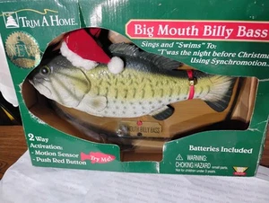 Big Mouth Billy Bass Christmas Singing Fish Trim A Home New Opened Box - Picture 1 of 5