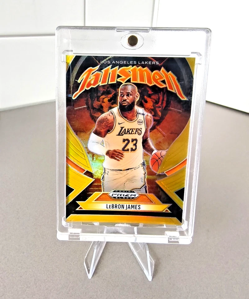 2024-25 Panini Prizm Black Gold Talismen LeBron James #4 /10 SSP Lakers - Image 1 of 3