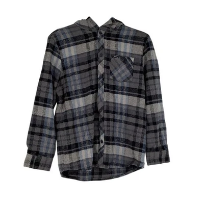 Camisa O'Neill Youth XL Gris Franela Clayton Manga Larga Con Capucha Abotonada N3-9 Foto 1 de 4