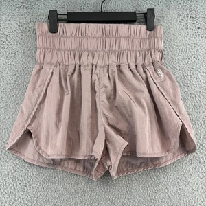 FP Movement The Way Home Shorts Womens Medium Mauve High Rise Running Activewear - Picture 1 of 12