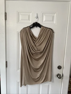 Jeanne Lanvin Ete’ 2014 Tan Beige Dress Sleeveless Size M/L Made In France - Image 1 of 4