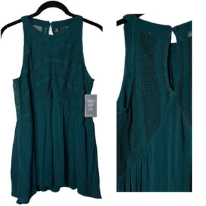 NWT Volcom Deep emerald Green Haute Stone High Necked Cami Top Small - Picture 1 of 16
