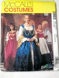 Disfraz McCalls 2663 Renacimiento Medieval Misses Talla Ex Grande Patrón de Costura - Imagen 1 de 2