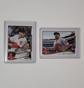 2014 Topps Mookie Betts US-26 Base and US-301 Debut Rookie Cards - Picture 1 of 2