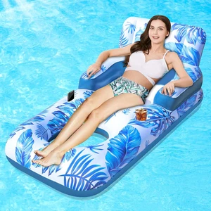 Poolschwimmer Erwachsene Poolschwimmer mit Getränkehalter und Handyhalter mit Kopfstütze - Bild 1 von 12