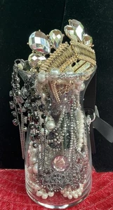 Mystery Jewelry Jar Lot 1+ Lbs Romantic Vintage To NWT-Wear, Resell, Gift! - Picture 1 of 10
