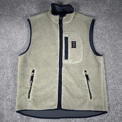 Vtg Abercrombie & Fitch Vest Men XL Oatmeal Beige Full Zip A&F 1892 Sherpa Y2K - Image 1 of 4