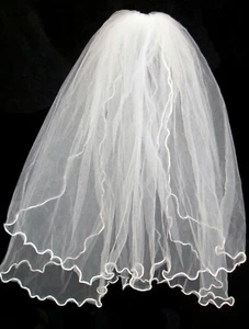 "Cabezal de tul capa de velo blanco para niñas 1a comunión boda boda con peine 30" - Imagen 1 de 1