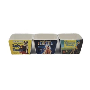 Ciotole Tidbit in ceramica Disney Movie Nite Fantasia, Dumbo, Lady & Tramp, lotto di 3 - Foto 1 di 7