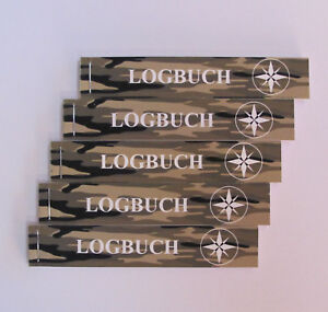 5 x Geocaching Logbücher für Petlinge, Camouflage, Logbuch