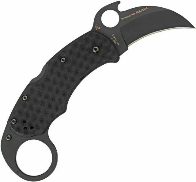 Spyderco Karahawk 2.35" Plain Edge G-10 Handle Folding Knife - Black (C170GBBKP)