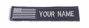 6 piezas. "PARCHE DE BANDERA DE ESTADOS UNIDOS CON NOMBRE PERSONALIZADO 4""x1"" 5""x1"" - Imagen 1 de 1
