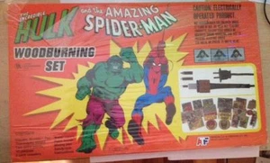 Hulk And Spiderman Woodburning Set 1979 - Picture 1 of 10