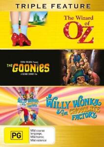 THE WIZARD OF OZ/ THE GOONIES/ WILLY WONKA etc. (Region 4 three-disc DVD set)