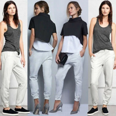 New $300 Rag & Bone Pajama Jean Sweatpant in White Miramar sz XS - Image 1 of 3