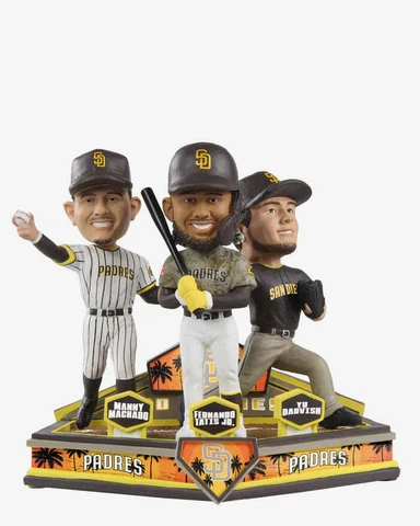 Fernando Tatis Manny Machado Yu Darvish San Diego Padres Triple Bobblehead MLB Cover
